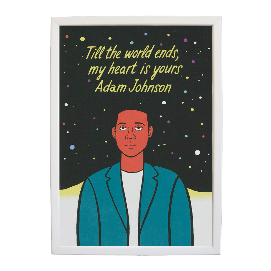 Adam Johnson 'Till The World Ends, My Heart Is Yours' art print #145 — music-inspired wall decor by Music Stag