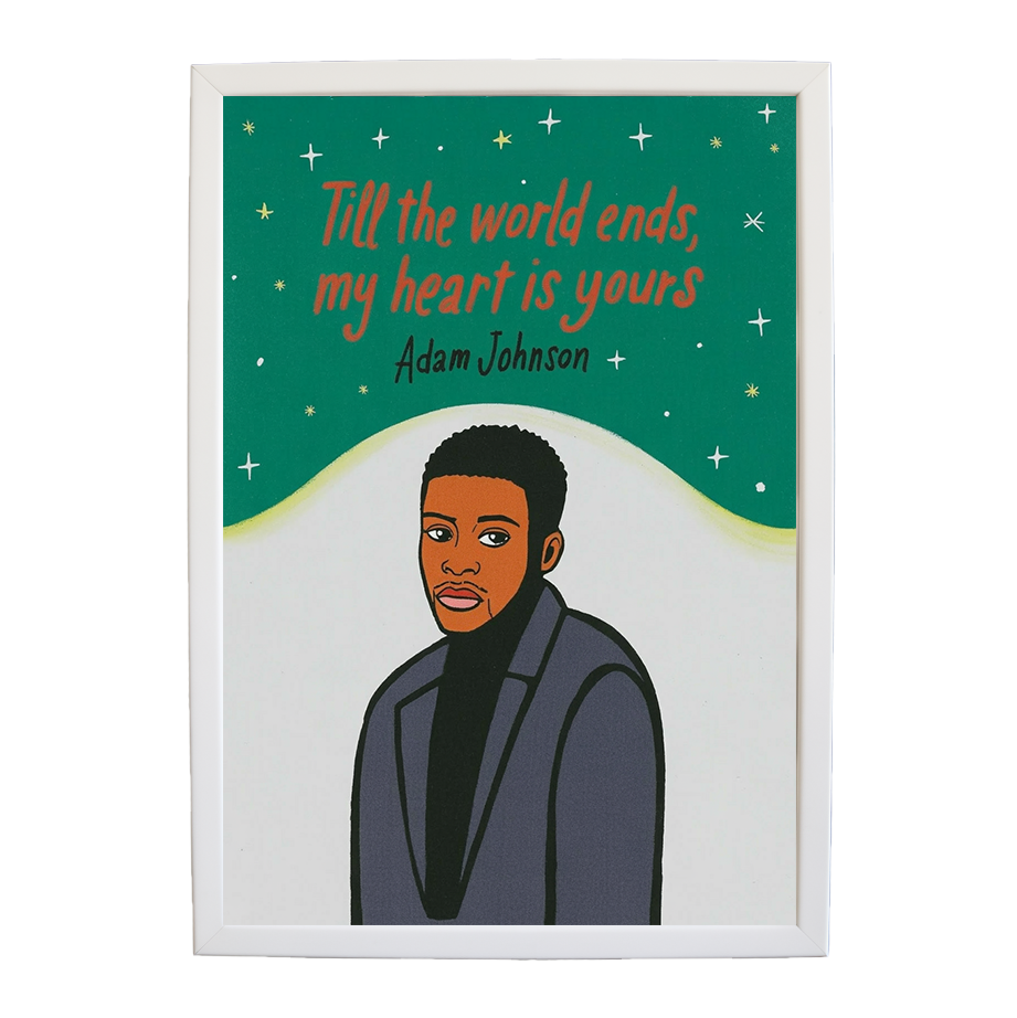 Adam Johnson 'Till The World Ends, My Heart Is Yours' art print #146 — music-inspired wall decor by Music Stag