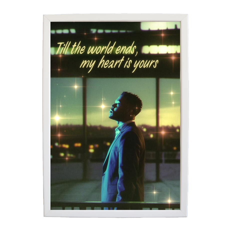 Adam Johnson 'Till The World Ends, My Heart Is Yours' art print #15 — music-inspired wall decor by Music Stag