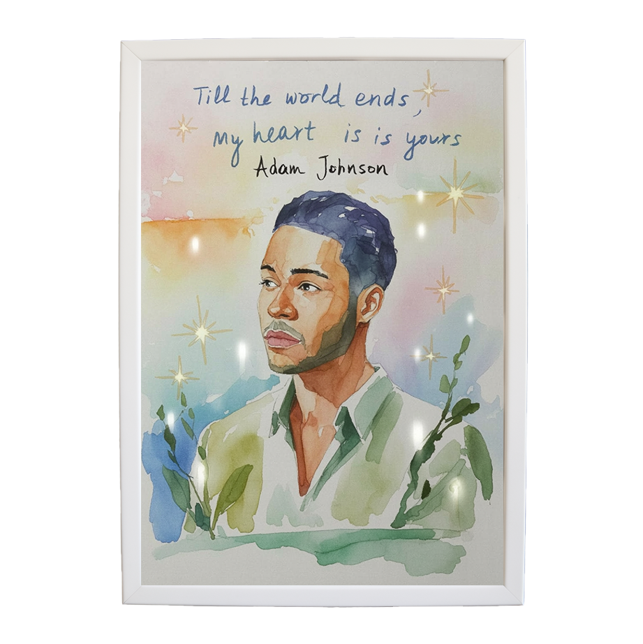 Adam Johnson 'Till The World Ends, My Heart Is Yours' art print #17 — music-inspired wall decor by Music Stag