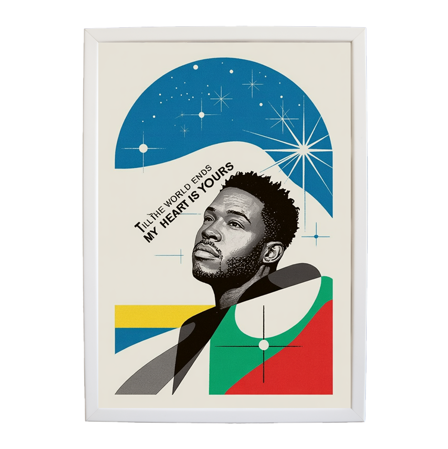 Adam Johnson 'Till The World Ends, My Heart Is Yours' art print #30 — music-inspired wall decor by Music Stag