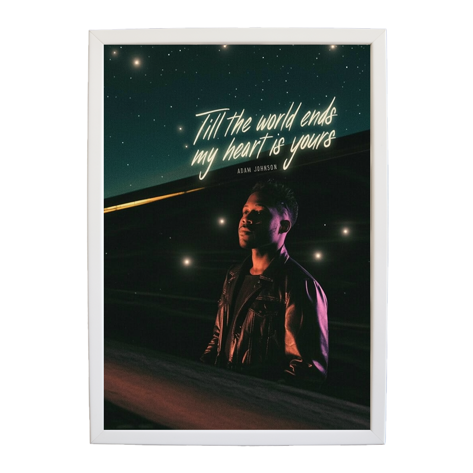 Adam Johnson 'Till The World Ends, My Heart Is Yours' art print #37 — music-inspired wall decor by Music Stag