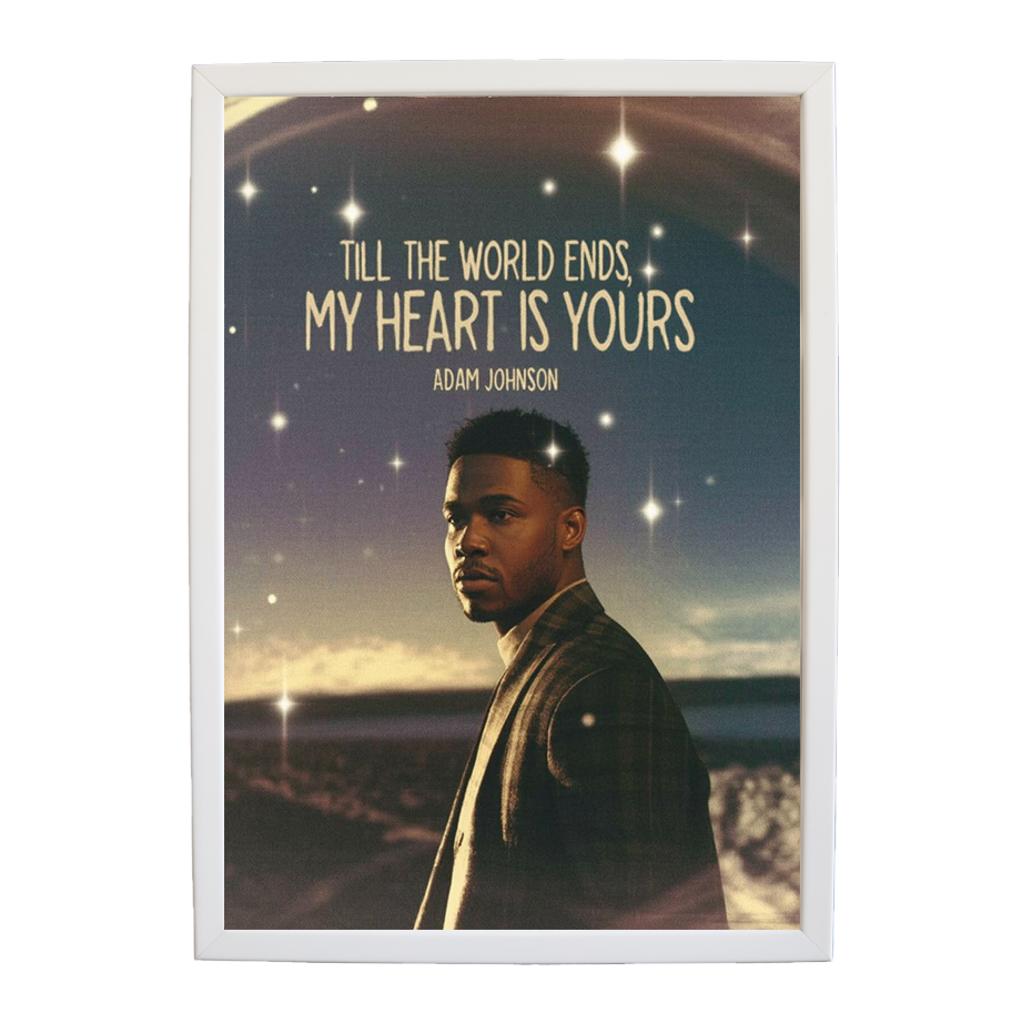 Adam Johnson 'Till The World Ends, My Heart Is Yours' art print #39 — music-inspired wall decor by Music Stag