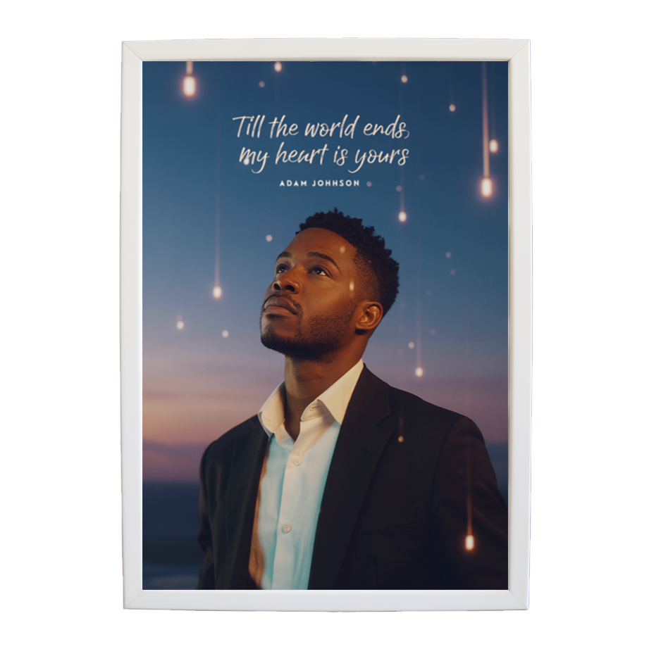 Adam Johnson 'Till The World Ends, My Heart Is Yours' art print #3 — music-inspired wall decor by Music Stag