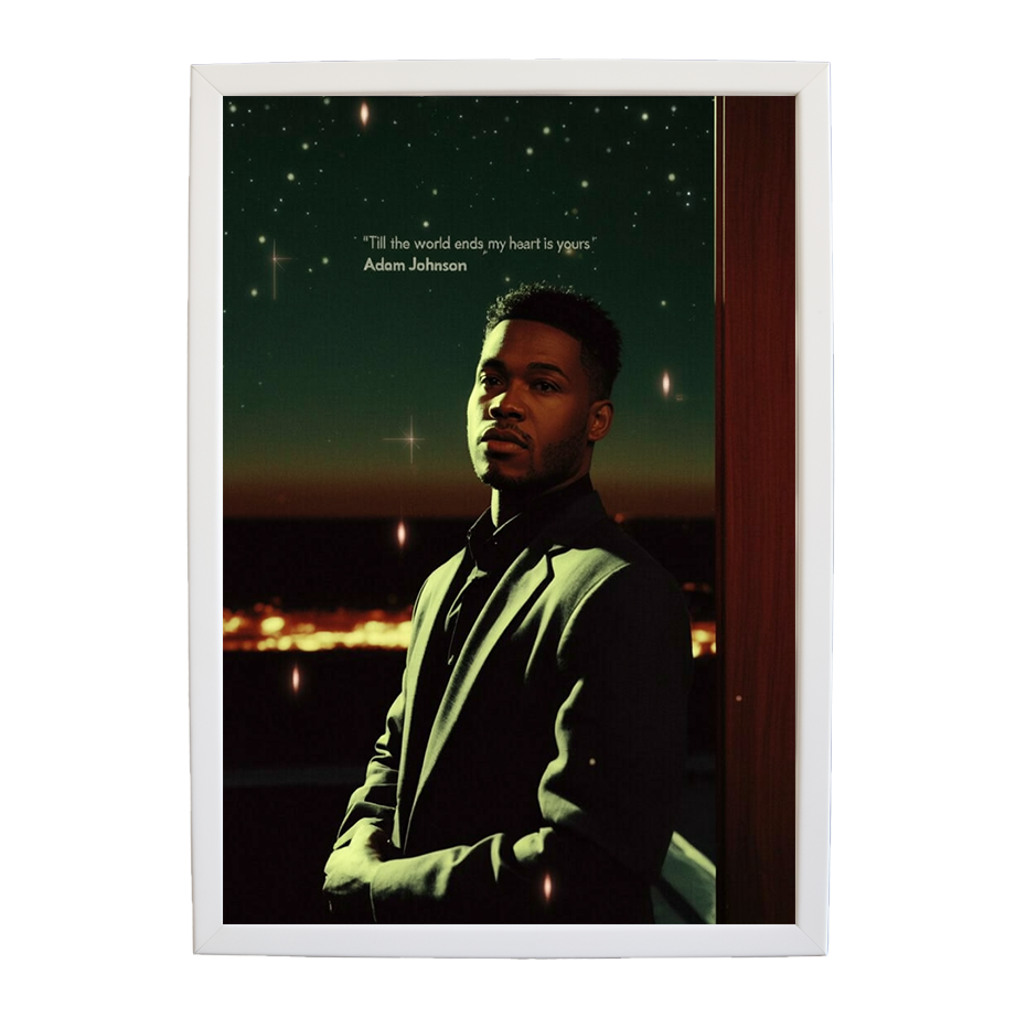 Adam Johnson 'Till The World Ends, My Heart Is Yours' art print #40 — music-inspired wall decor by Music Stag