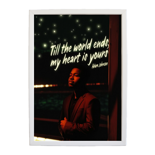 Adam Johnson 'Till The World Ends, My Heart Is Yours' art print #41 — music-inspired wall decor by Music Stag
