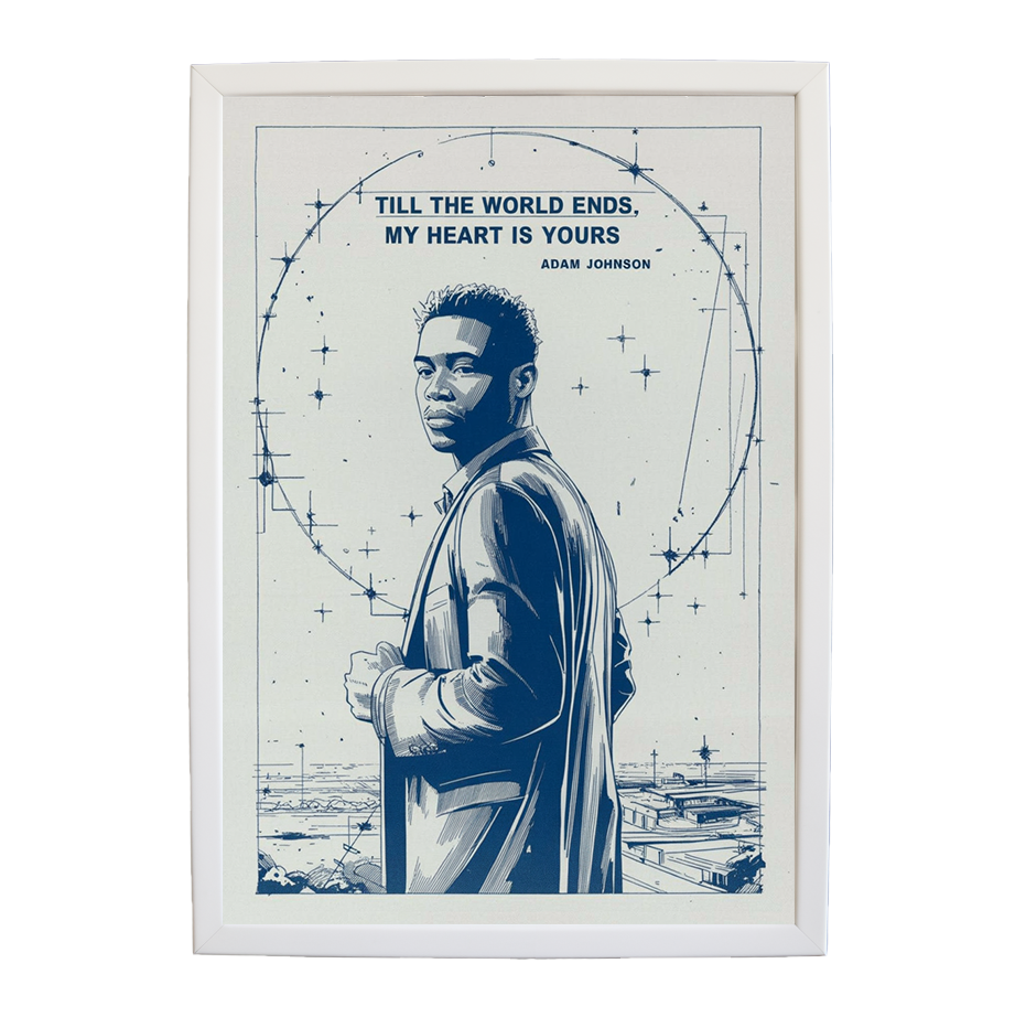 Adam Johnson 'Till The World Ends, My Heart Is Yours' art print #43 — music-inspired wall decor by Music Stag