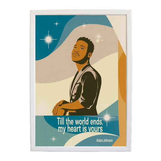 Adam Johnson 'Till The World Ends, My Heart Is Yours' art print #44 — music-inspired wall decor by Music Stag