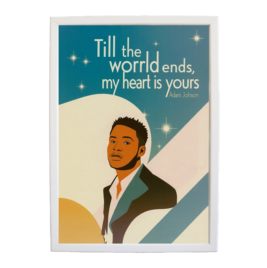 Adam Johnson 'Till The World Ends, My Heart Is Yours' art print #45 — music-inspired wall decor by Music Stag