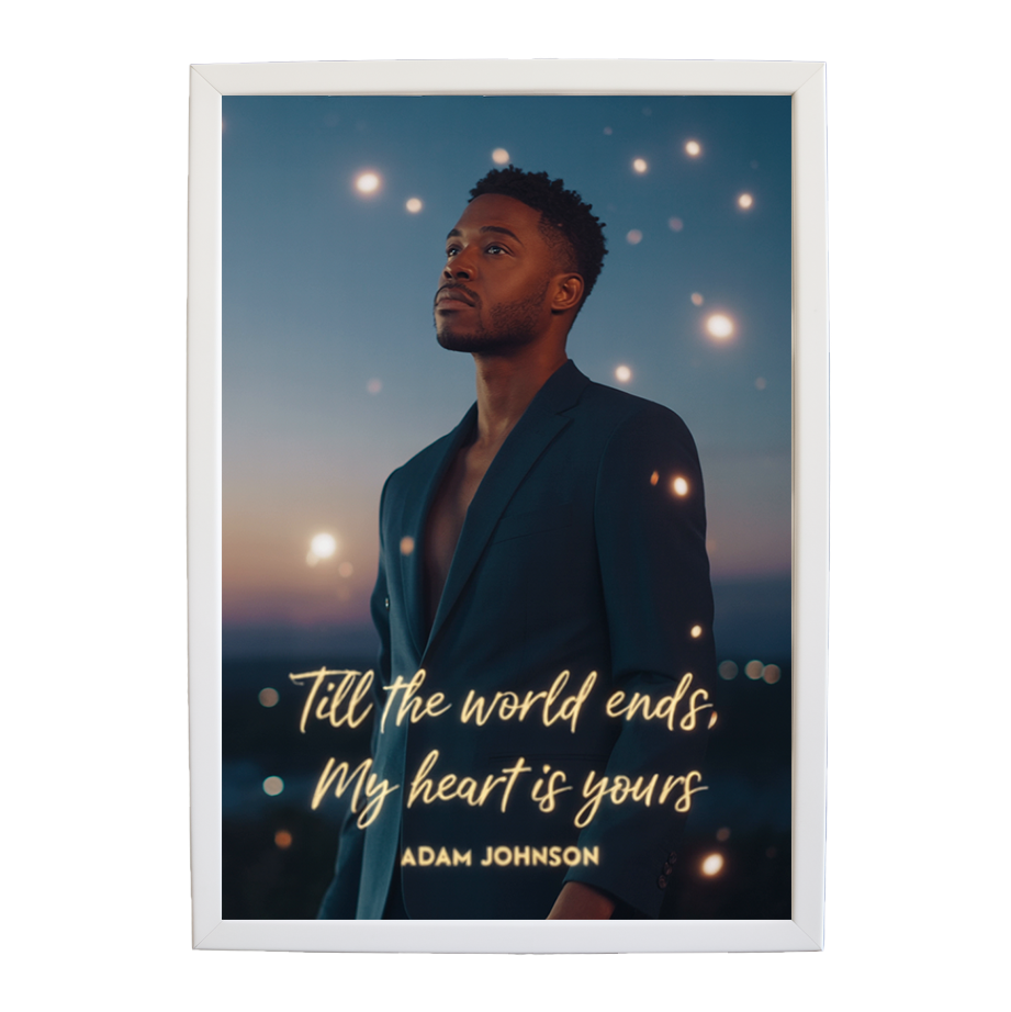 Adam Johnson 'Till The World Ends, My Heart Is Yours' art print #4 — music-inspired wall decor by Music Stag