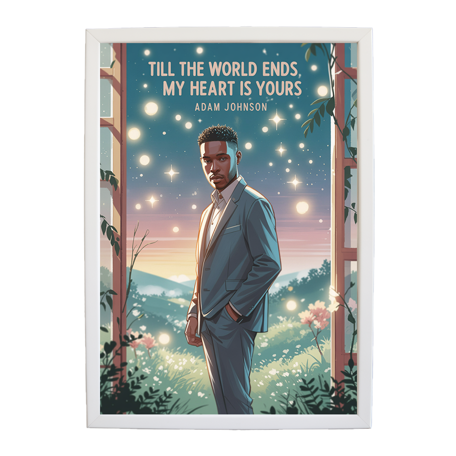 Adam Johnson 'Till The World Ends, My Heart Is Yours' art print #52 — music-inspired wall decor by Music Stag