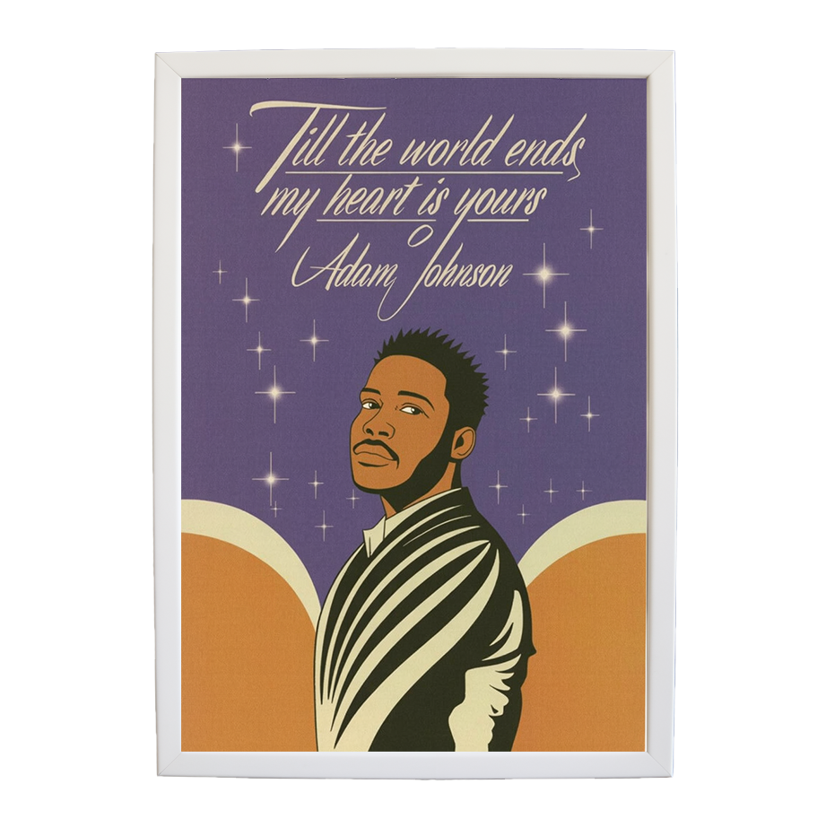 Adam Johnson 'Till The World Ends, My Heart Is Yours' art print #55 — music-inspired wall decor by Music Stag