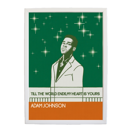 Adam Johnson 'Till The World Ends, My Heart Is Yours' art print #57 — music-inspired wall decor by Music Stag