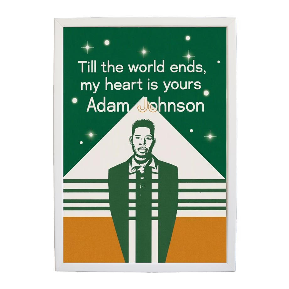 Adam Johnson 'Till The World Ends, My Heart Is Yours' art print #58 — music-inspired wall decor by Music Stag