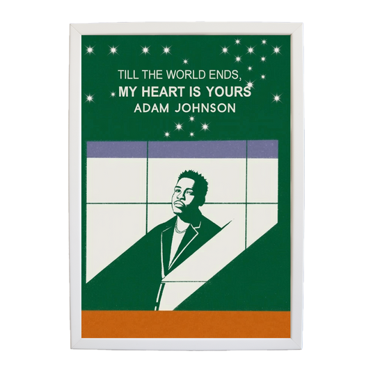 Adam Johnson 'Till The World Ends, My Heart Is Yours' art print #59 — music-inspired wall decor by Music Stag
