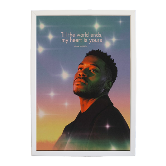 Adam Johnson 'Till The World Ends, My Heart Is Yours' art print #60 — music-inspired wall decor by Music Stag