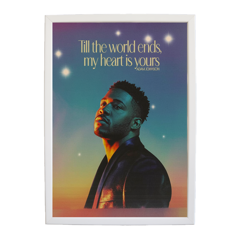 Adam Johnson 'Till The World Ends, My Heart Is Yours' art print #61 — music-inspired wall decor by Music Stag