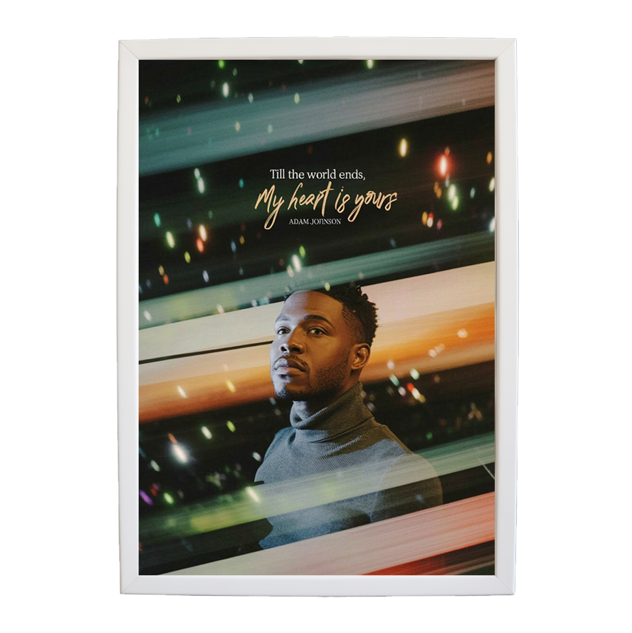 Adam Johnson 'Till The World Ends, My Heart Is Yours' art print #67 — music-inspired wall decor by Music Stag