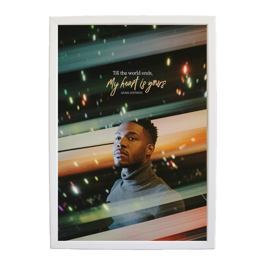 Adam Johnson 'Till The World Ends, My Heart Is Yours' art print #67 — music-inspired wall decor by Music Stag