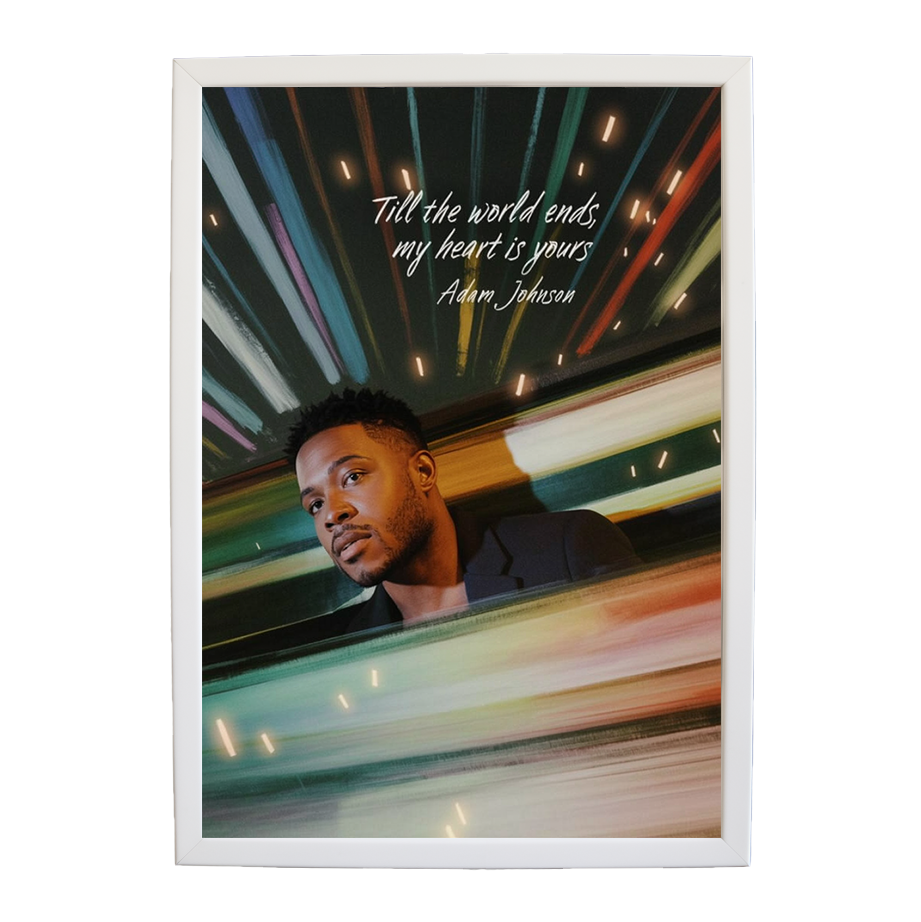 Adam Johnson 'Till The World Ends, My Heart Is Yours' art print #68 — music-inspired wall decor by Music Stag