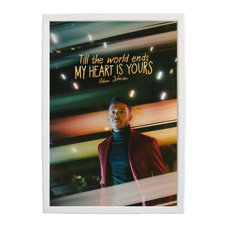 Adam Johnson 'Till The World Ends, My Heart Is Yours' art print #69 — music-inspired wall decor by Music Stag