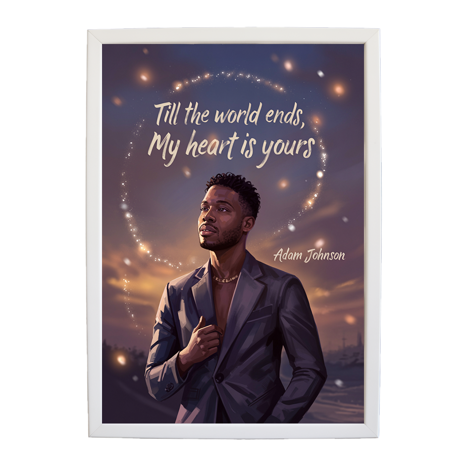 Adam Johnson 'Till The World Ends, My Heart Is Yours' art print #6 — music-inspired wall decor by Music Stag