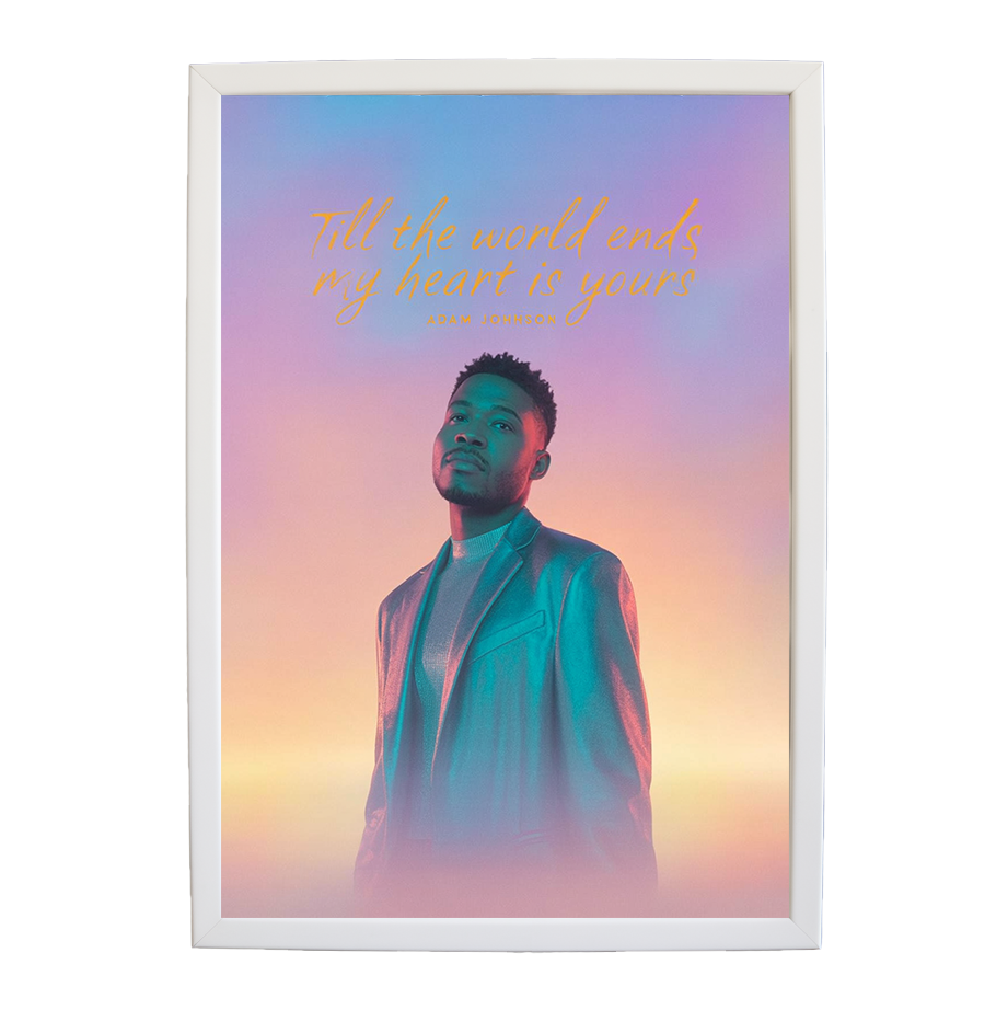 Adam Johnson 'Till The World Ends, My Heart Is Yours' art print #70 — music-inspired wall decor by Music Stag