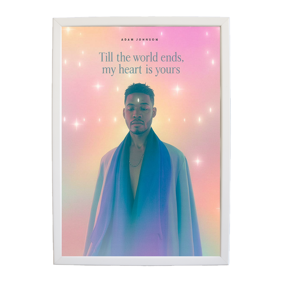 Adam Johnson 'Till The World Ends, My Heart Is Yours' art print #71 — music-inspired wall decor by Music Stag
