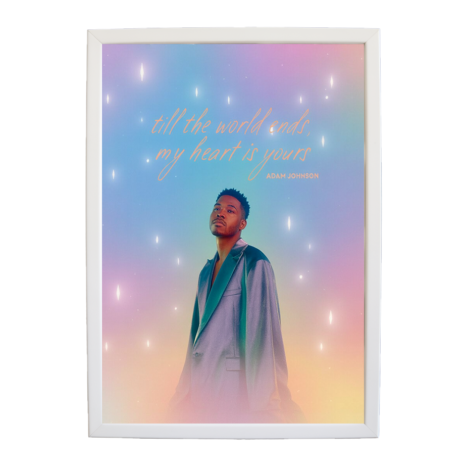 Adam Johnson 'Till The World Ends, My Heart Is Yours' art print #73 — music-inspired wall decor by Music Stag