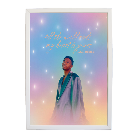Adam Johnson 'Till The World Ends, My Heart Is Yours' art print #73 — music-inspired wall decor by Music Stag