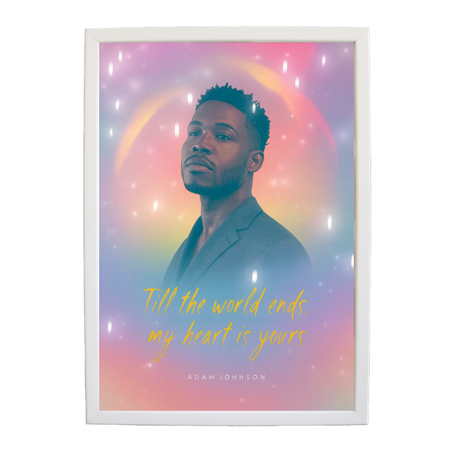 Adam Johnson 'Till The World Ends, My Heart Is Yours' art print #74 — music-inspired wall decor by Music Stag