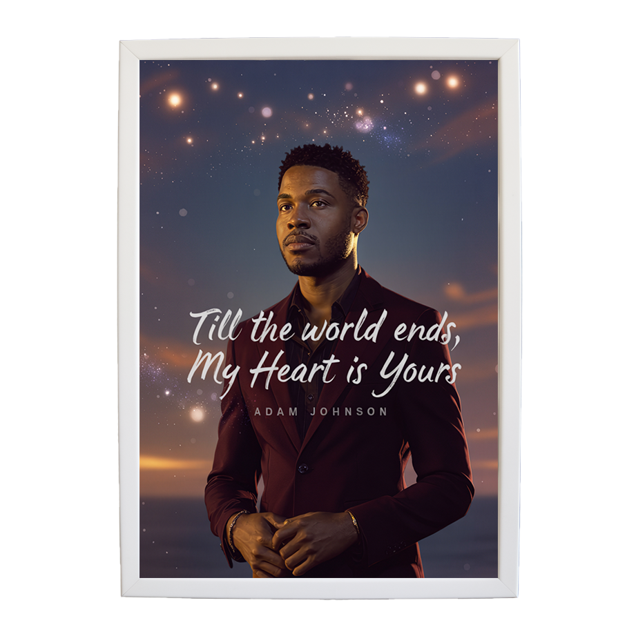 Adam Johnson 'Till The World Ends, My Heart Is Yours' art print #7 — music-inspired wall decor by Music Stag