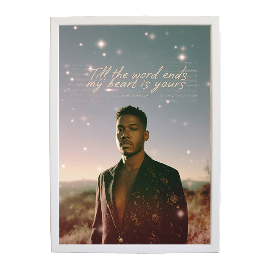 Adam Johnson 'Till The World Ends, My Heart Is Yours' art print #81 — music-inspired wall decor by Music Stag