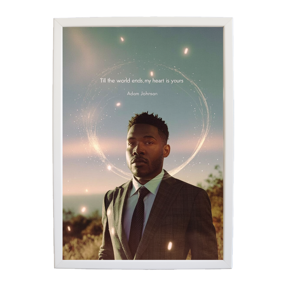 Adam Johnson 'Till The World Ends, My Heart Is Yours' art print #82 — music-inspired wall decor by Music Stag