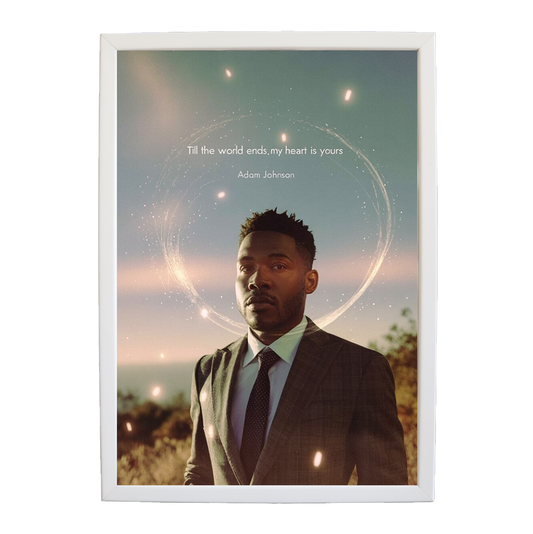 Adam Johnson 'Till The World Ends, My Heart Is Yours' art print #82 — music-inspired wall decor by Music Stag