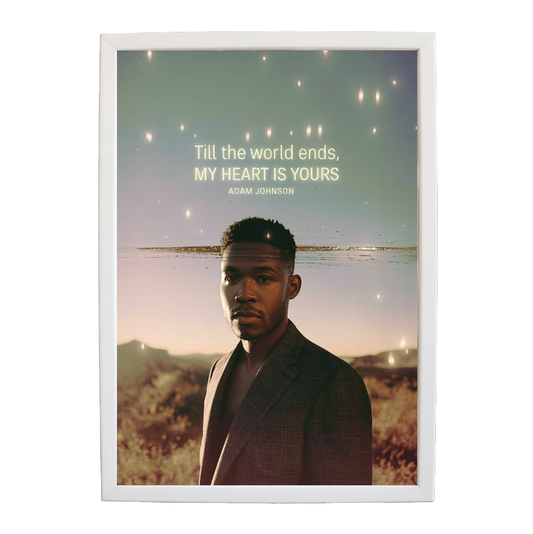Adam Johnson 'Till The World Ends, My Heart Is Yours' art print #84 — music-inspired wall decor by Music Stag