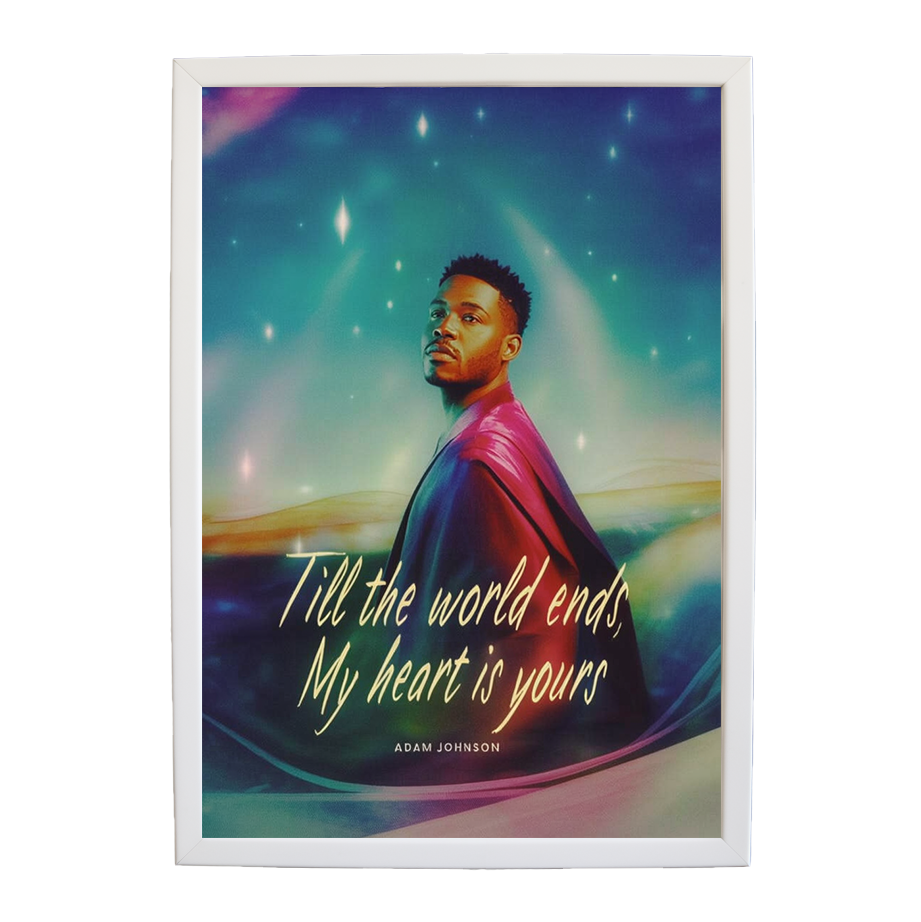 Adam Johnson 'Till The World Ends, My Heart Is Yours' art print #86 — music-inspired wall decor by Music Stag