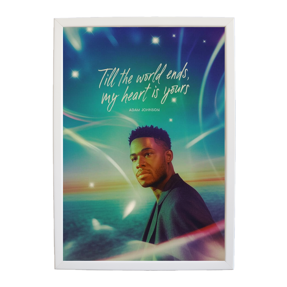 Adam Johnson 'Till The World Ends, My Heart Is Yours' art print #88 — music-inspired wall decor by Music Stag