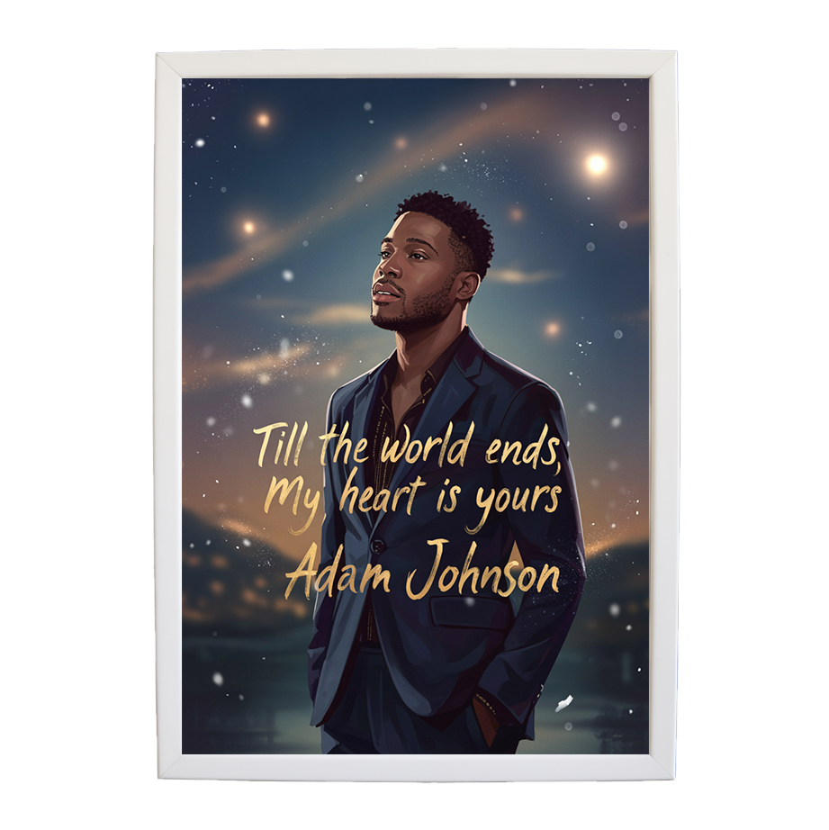 Adam Johnson 'Till The World Ends, My Heart Is Yours' art print #8 — music-inspired wall decor by Music Stag