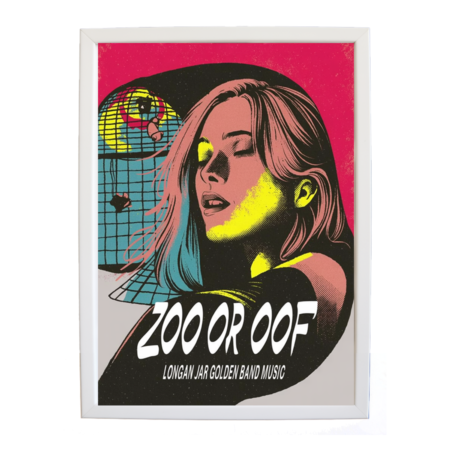 Longan Jar Golden Band Music – Music Art Poster – wall art print – Zoo or Oof – pulsing EDM, electronic, dance – Music Stag