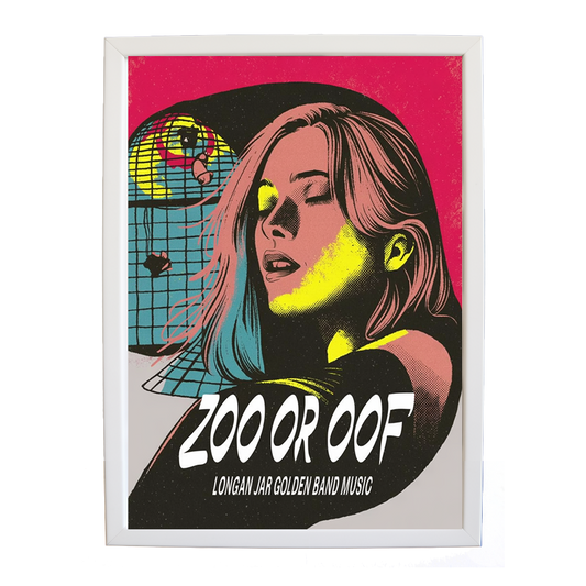 Longan Jar Golden Band Music – Music Art Poster – wall art print – Zoo or Oof – pulsing EDM, electronic, dance – Music Stag