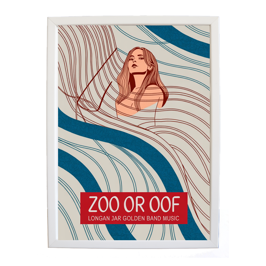 Longan Jar Golden Band Music – Music Art Poster – wall art print – Zoo or Oof – pulsing EDM, electronic, dance – Music Stag