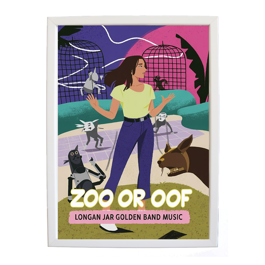 Longan Jar Golden Band Music – Home Music Decor Print – wall art print – Zoo or Oof – pulsing EDM, electronic, dance – Music Stag