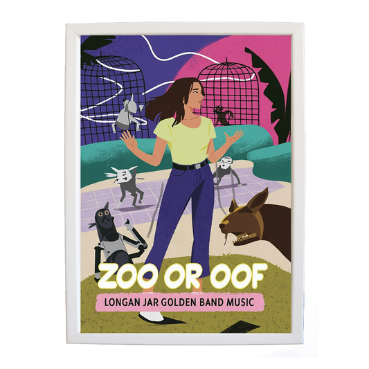 Longan Jar Golden Band Music – Home Music Decor Print – wall art print – Zoo or Oof – pulsing EDM, electronic, dance – Music Stag