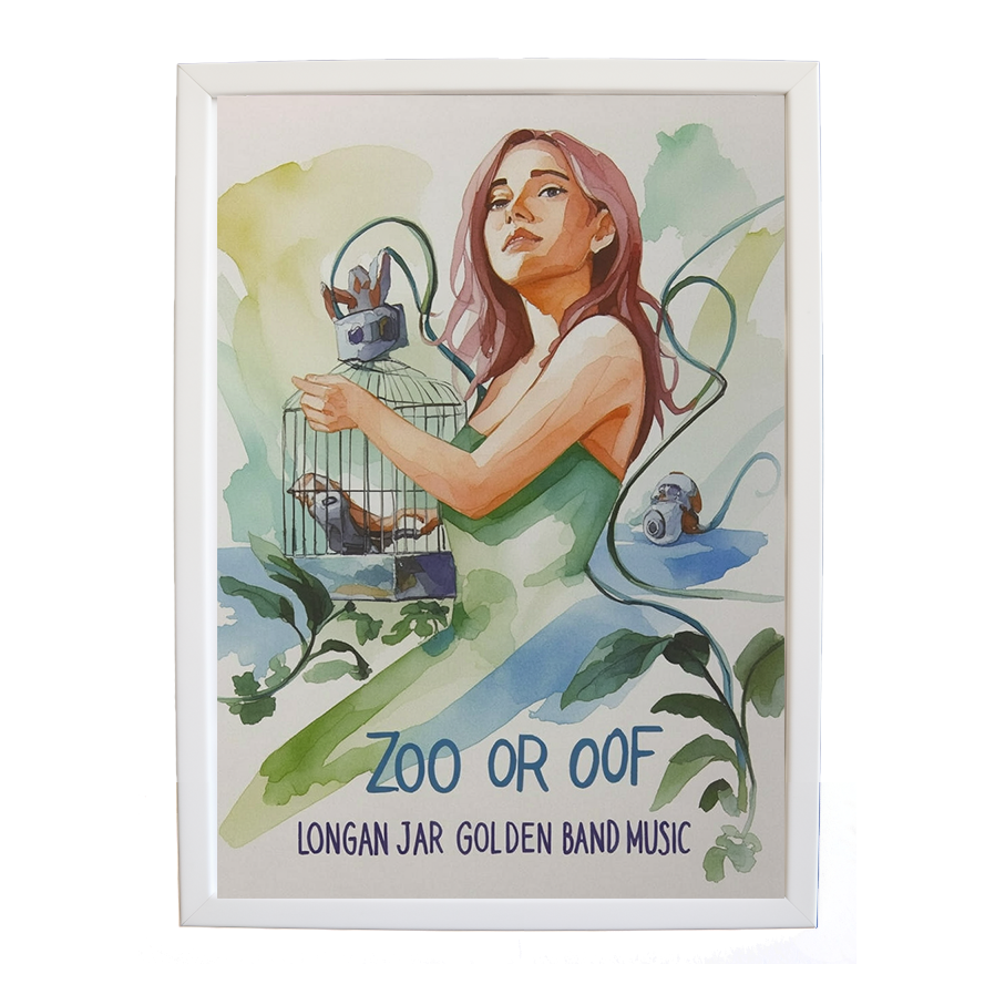 Longan Jar Golden Band Music – Music Canvas Print – wall art print – Zoo or Oof – pulsing EDM, electronic, dance – Music Stag