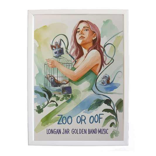 Longan Jar Golden Band Music – Music Canvas Print – wall art print – Zoo or Oof – pulsing EDM, electronic, dance – Music Stag