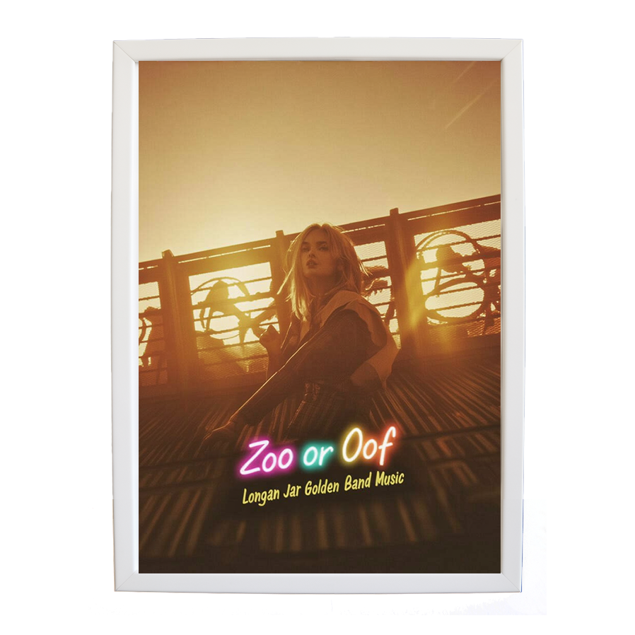 Longan Jar Golden Band Music – Minimalist Music Poster – wall art print – Zoo or Oof – pulsing EDM, electronic, dance – Music Stag