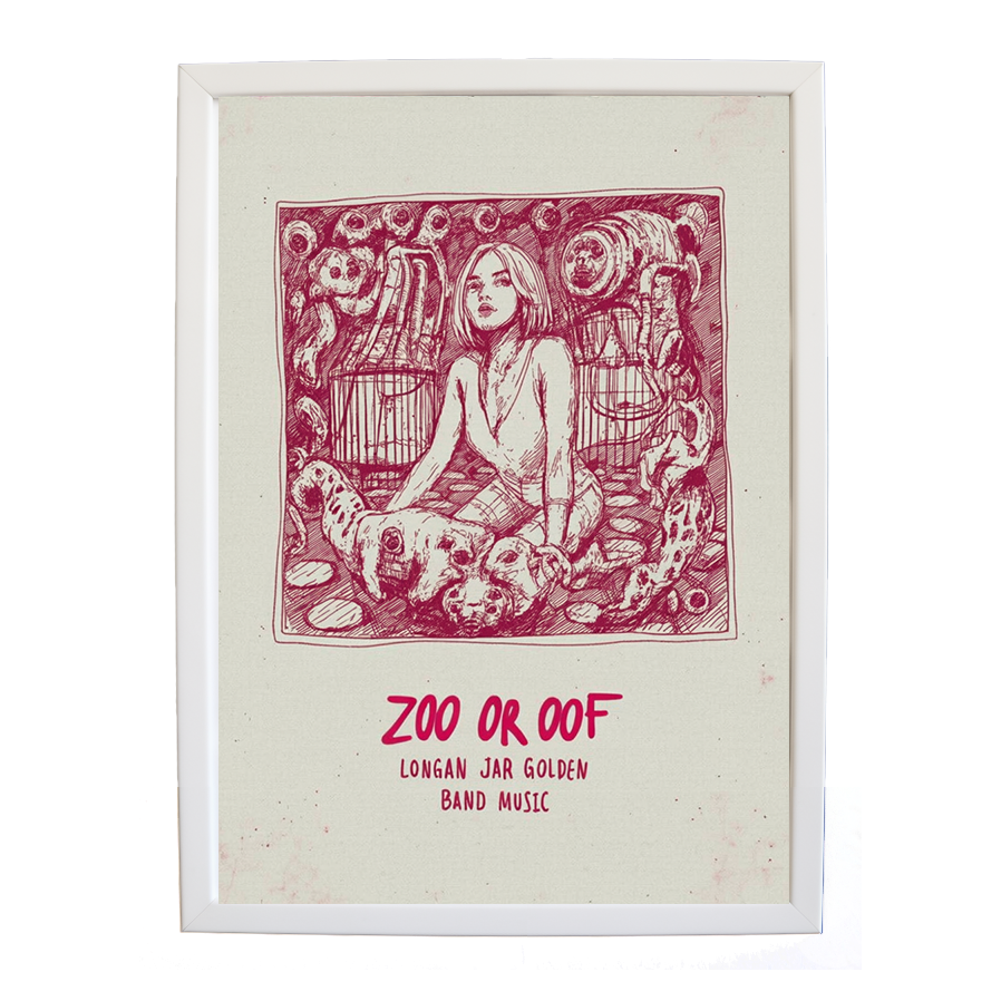 Longan Jar Golden Band Music – Album Art Print – wall art print – Zoo or Oof – pulsing EDM, electronic, dance – Music Stag