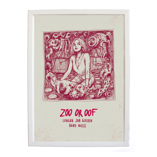 Longan Jar Golden Band Music – Album Art Print – wall art print – Zoo or Oof – pulsing EDM, electronic, dance – Music Stag