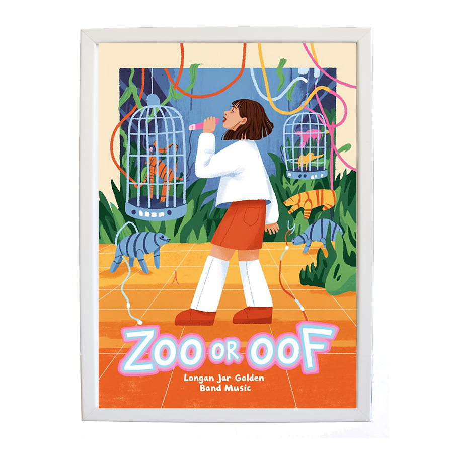 Longan Jar Golden Band Music – Music Album Poster – wall art print – Zoo or Oof – pulsing EDM, electronic, dance – Music Stag